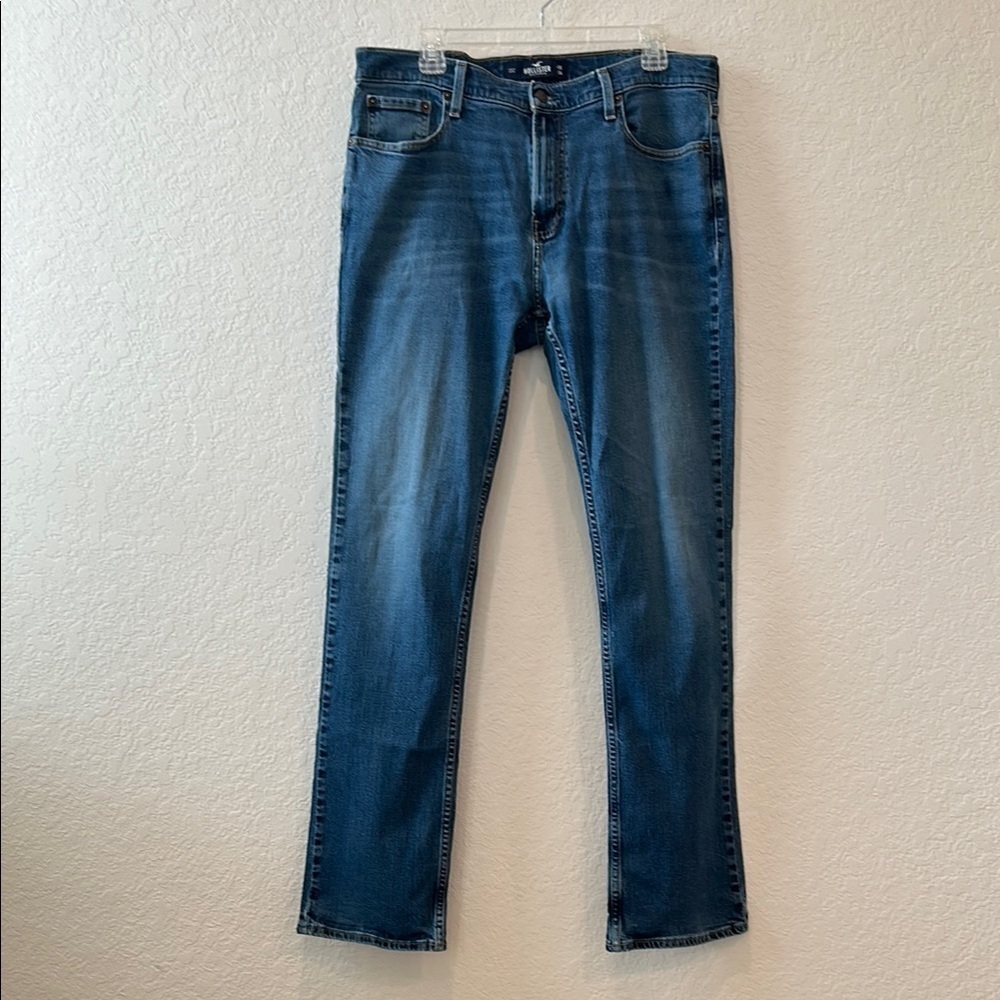 Hollister Blue Boot Fit Jeans with Natural Fading